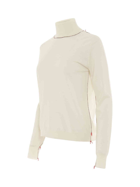 MAISON MARGIELA Work (Progress High Neck Sweater in Ecru)