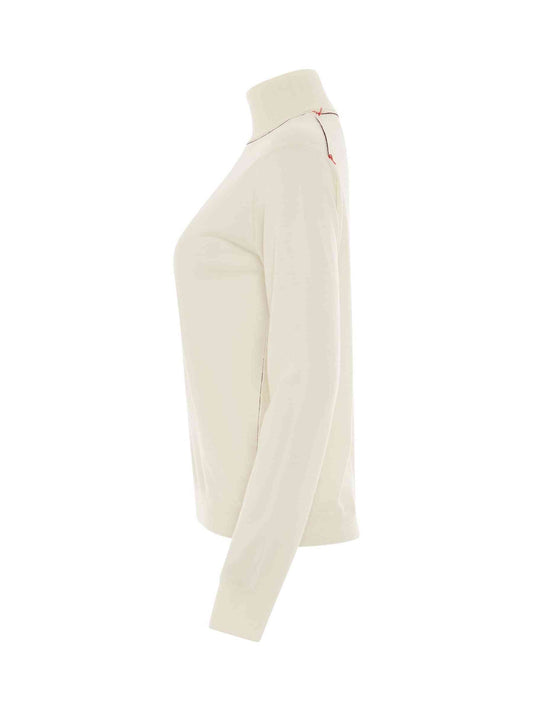 MAISON MARGIELA Work (Progress High Neck Sweater in Ecru)