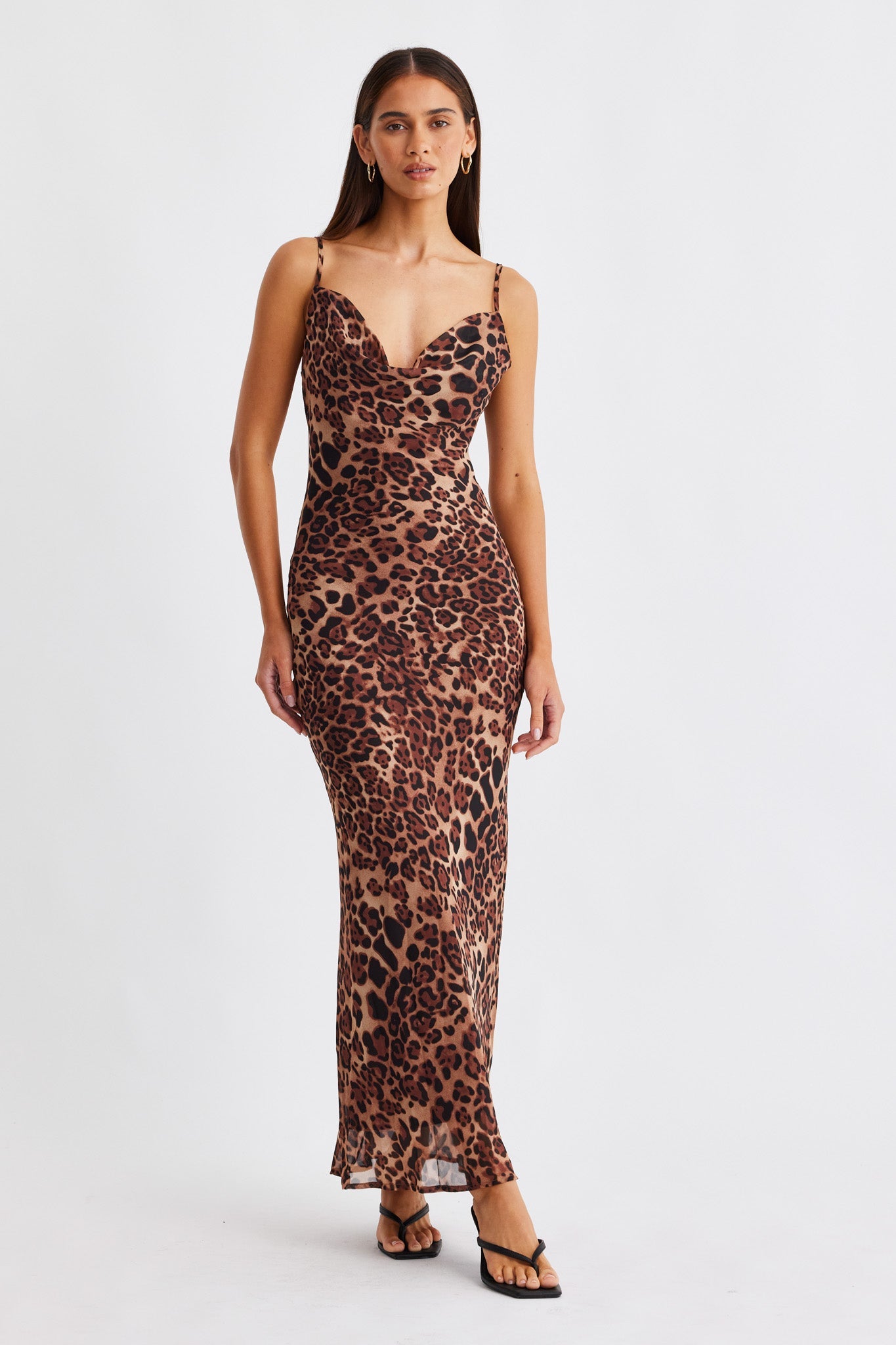 Image of Dresses. Productname: SNDYS SKIN MAXI DRESS in Leopard colour by brand - SNDYS