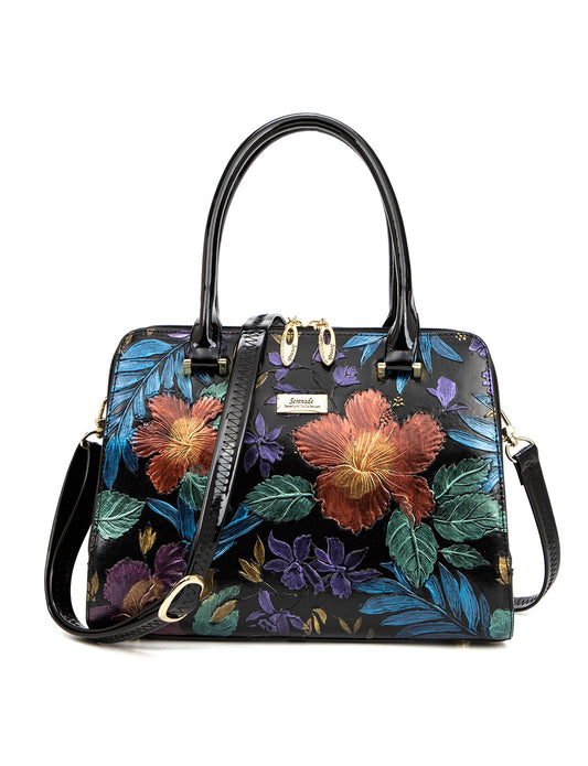 VERMEER HAND PAINTED LEATHER BAG- SL10-0343-MULTI