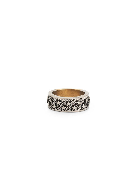 Image of Jewelry. Productname: MAISON MARGIELA Metal Star Embossed Ring in YELLOW colour by brand - MAISON MARGIELA
