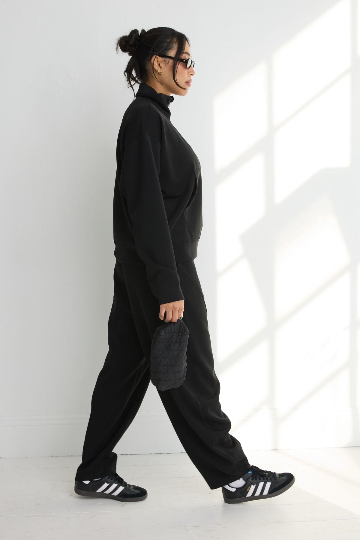 Soft Luxury 1/2 Zip Sweater (Black)