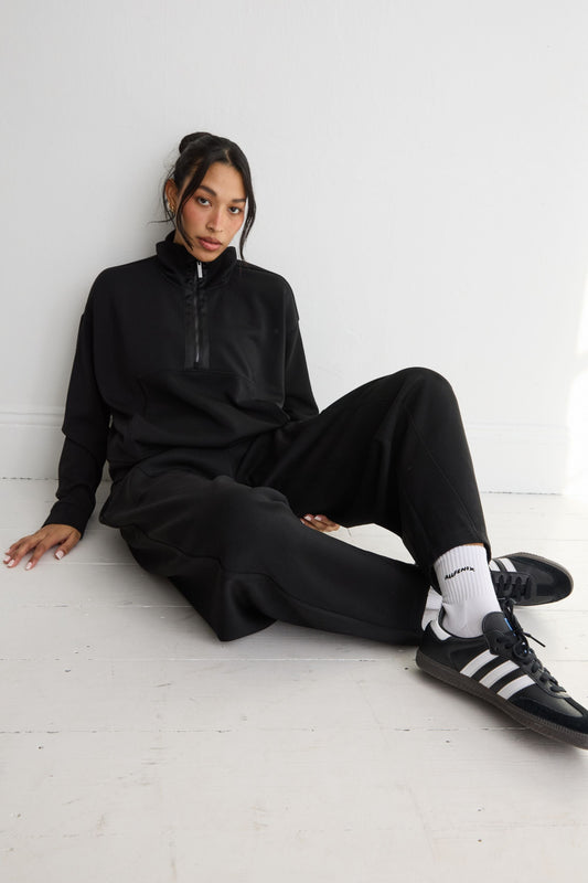 Soft Luxury 1/2 Zip Set (Black)