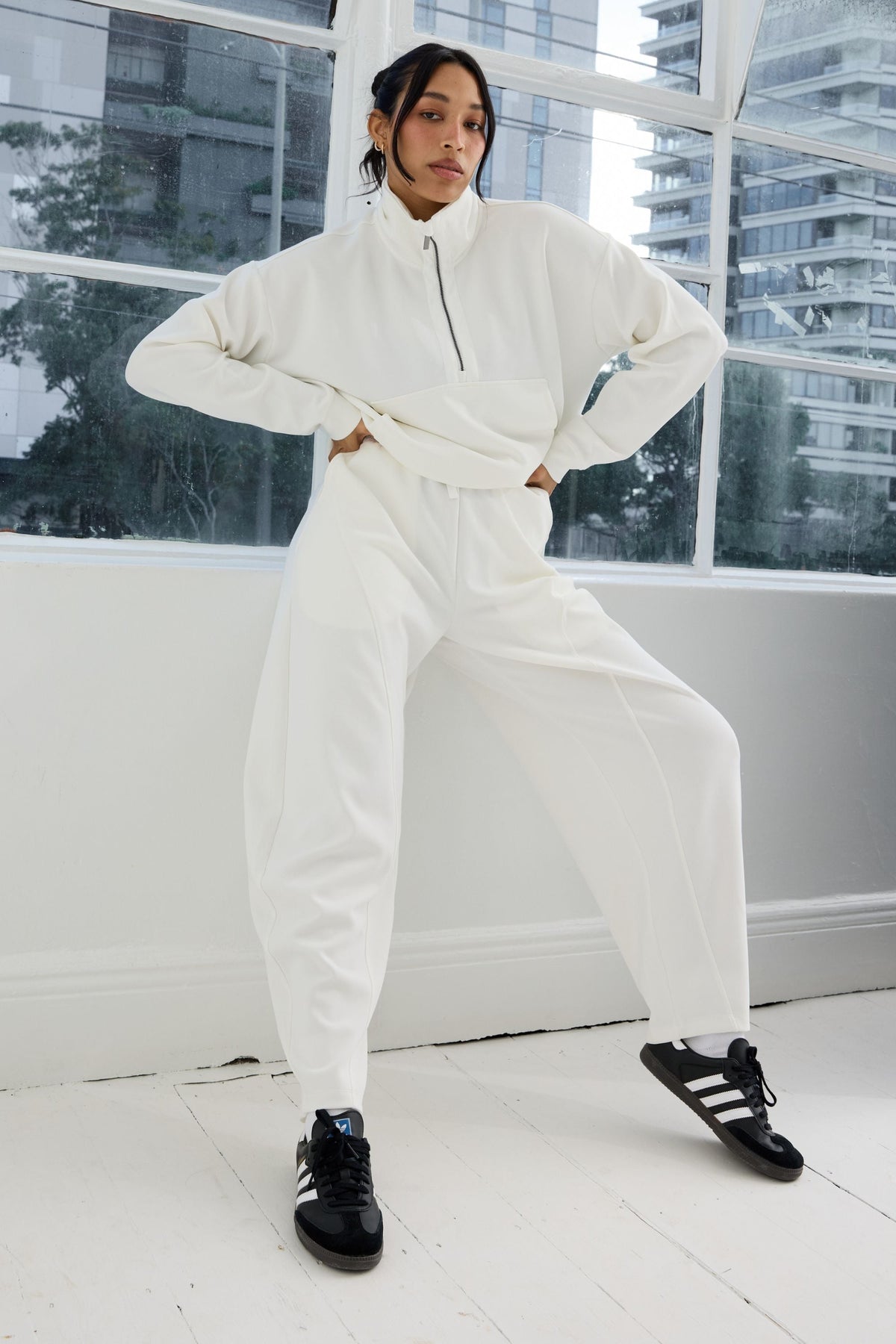 Soft Luxury 1/2 Zip Set (Chalk)