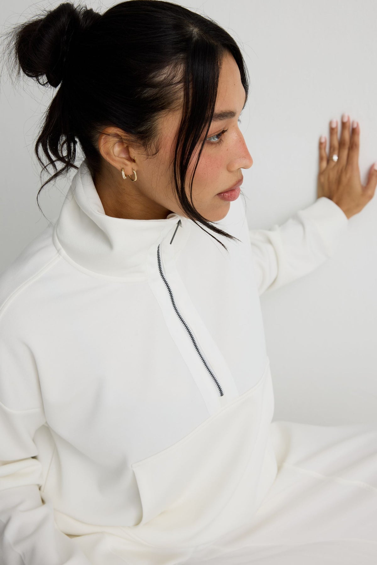 Soft Luxury 1/2 Zip Sweater (Chalk)