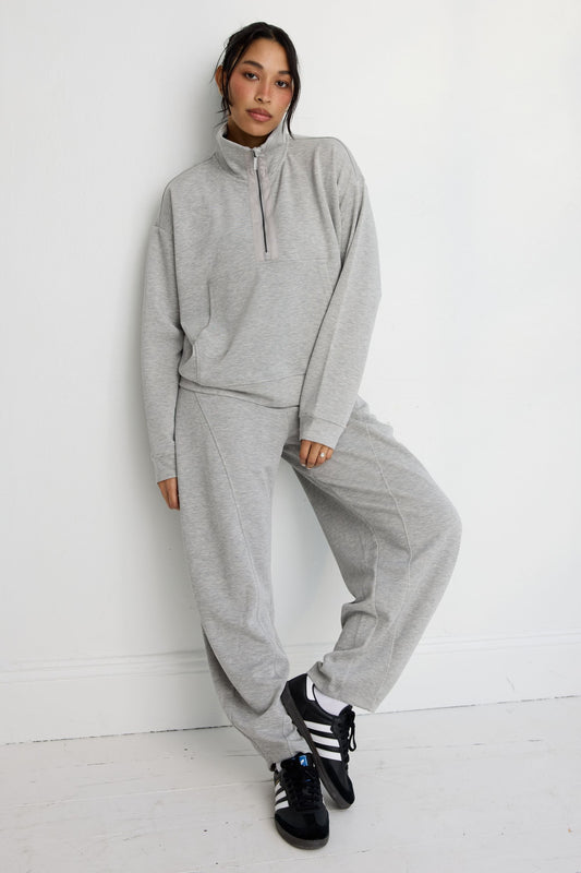 Image of Decor. Product name - Soft Luxury 1/2 Zip Set in Grey colour by brand - All Fenix