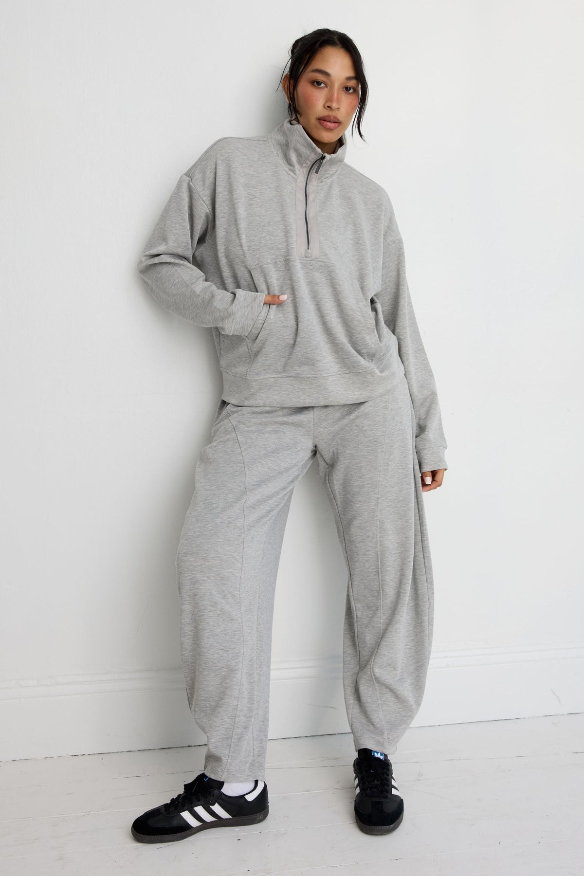 Soft Luxury 1/2 Zip Sweater (Grey)