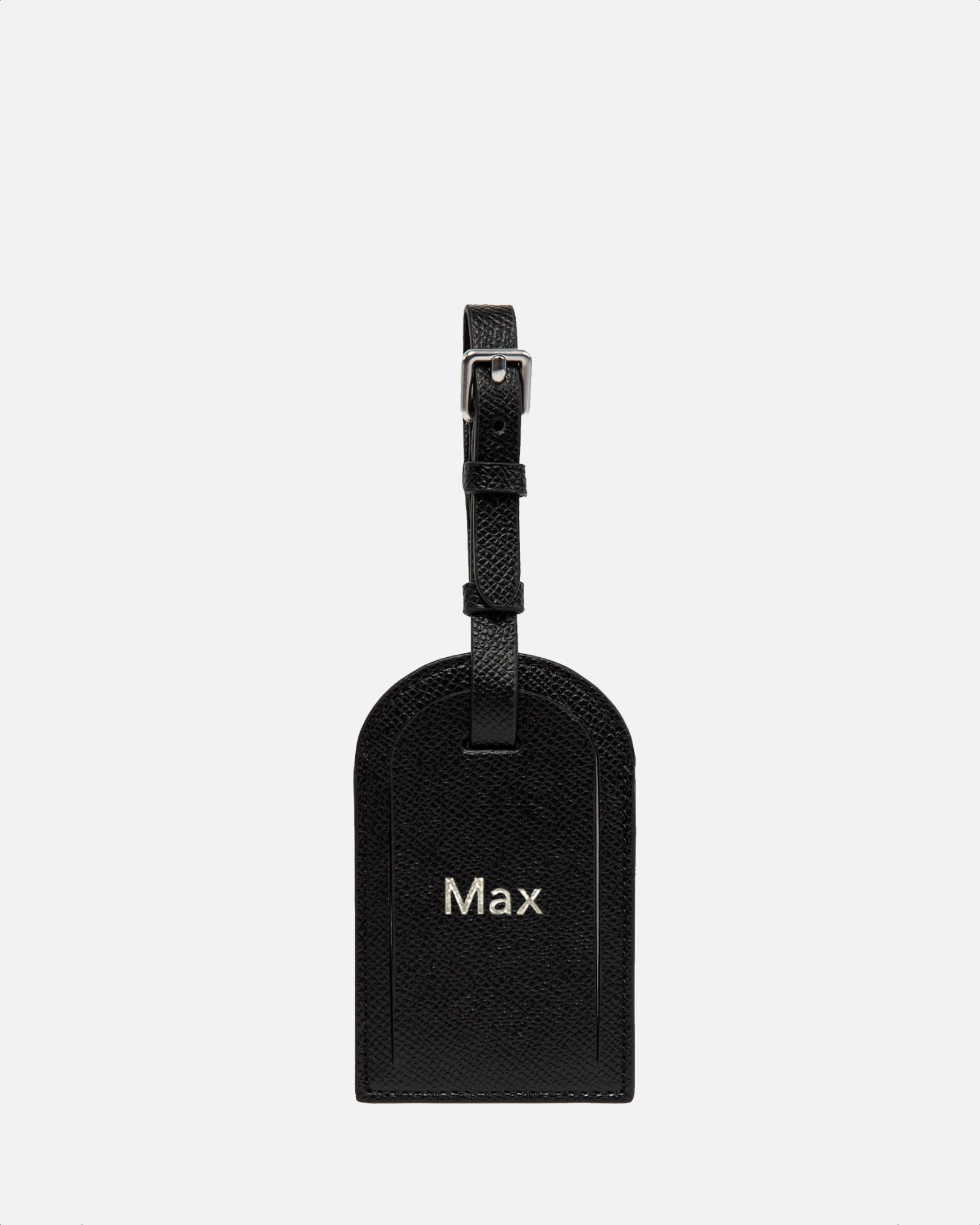 Image of Badge & Pass Holders. Product name - Essentials Square Luggage Tag Black in Black colour by brand - GROUP48