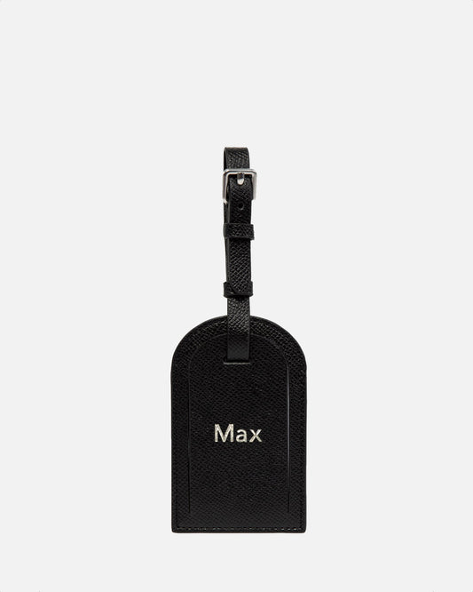 Image of Badge & Pass Holders. Product name - Essentials Square Luggage Tag Black in Black colour by brand - GROUP48