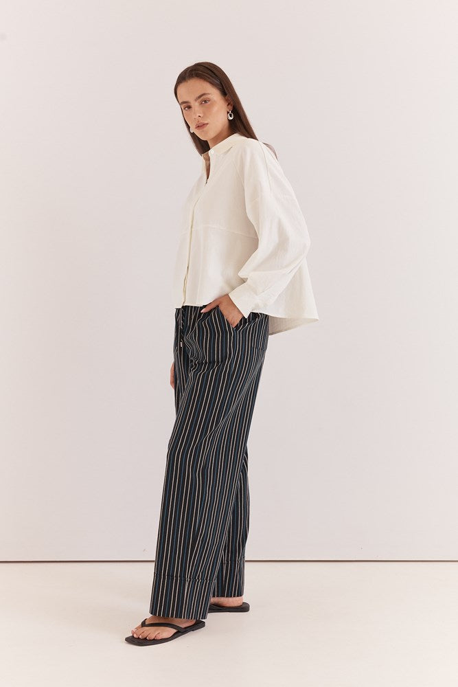 Sass Clothing Ashby Peplum Shirt (White)