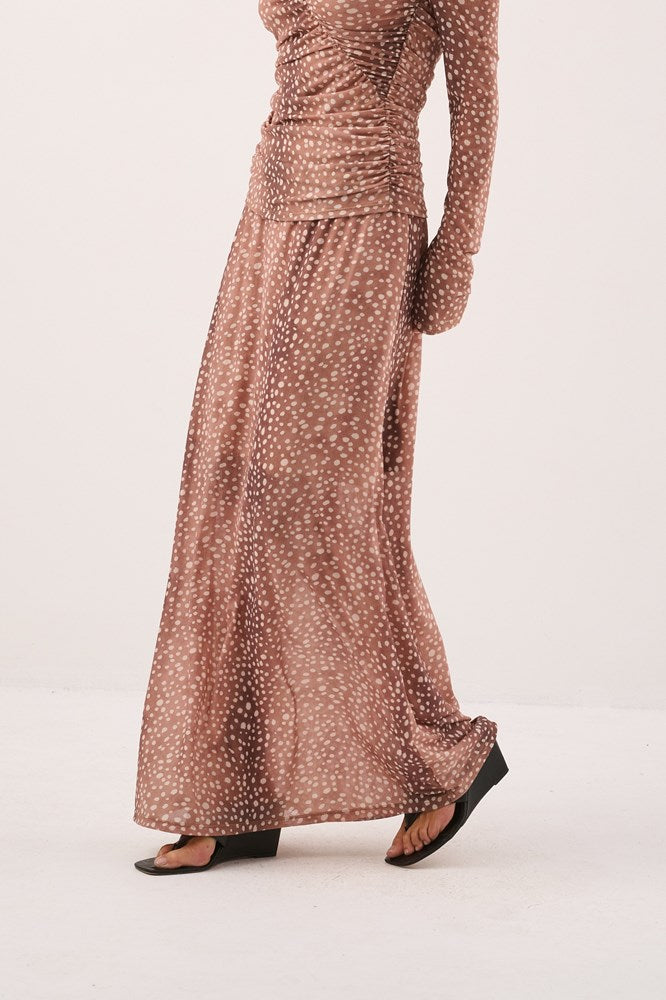 Sass Clothing Allegra Mesh Skirt (Deer Print)