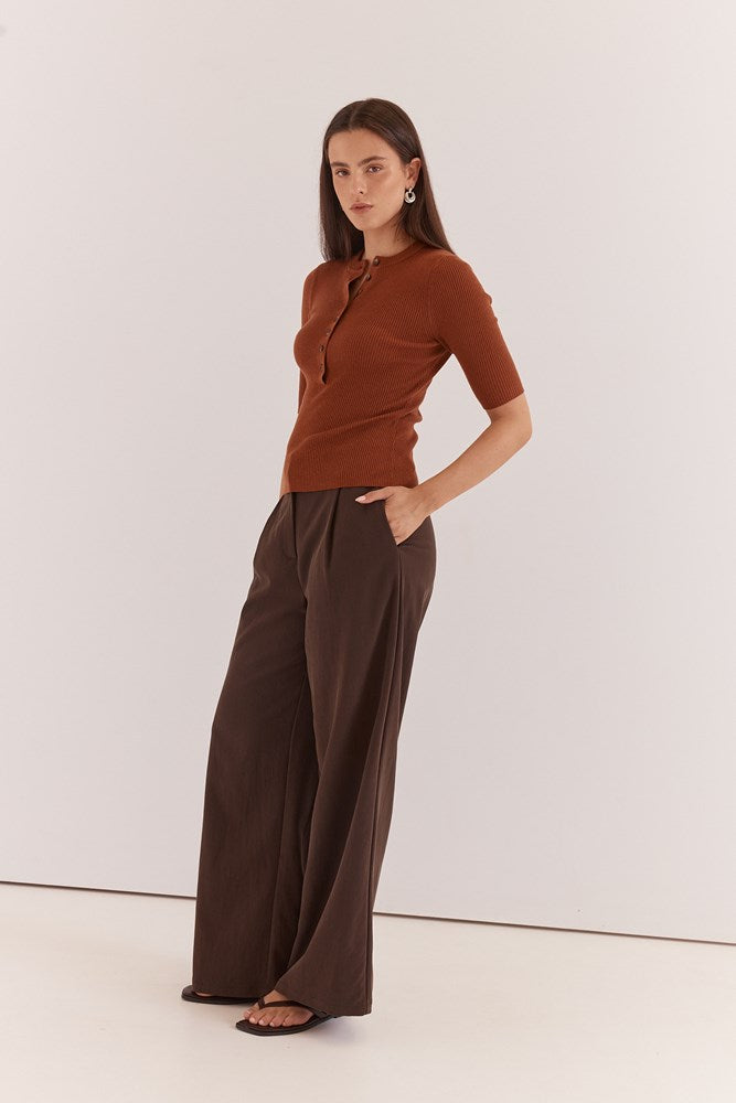 Sass Clothing Lilee Rib Knit (Cognac)