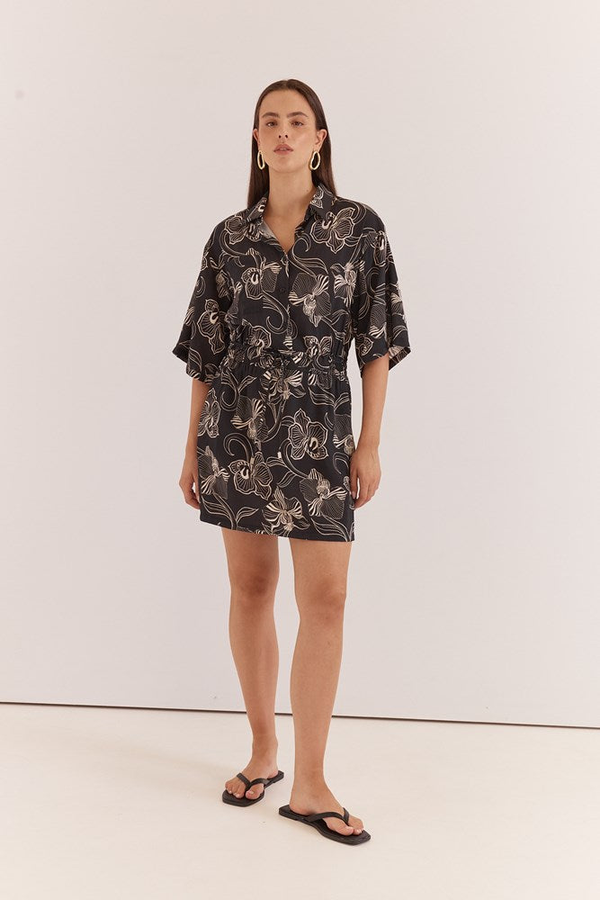 Image of Dresses. Product name - Rudi Shirt Dress in Snap Dragon colour by brand - Sass Clothing