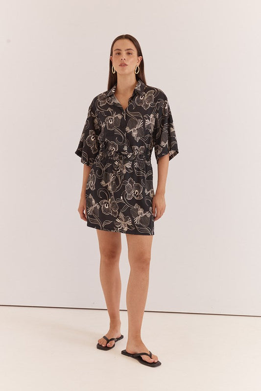 Image of Dresses. Product name - Rudi Shirt Dress in Snap Dragon colour by brand - Sass Clothing