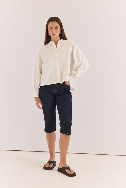 Sass Clothing Lela Denim Pedal Pusher Jean (Rinse Wash)