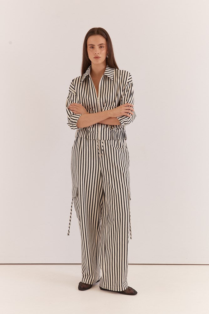 Sass Clothing May Tie Waist Cargo (Black Cream)