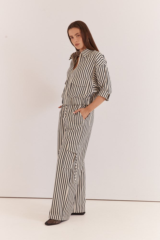 Sass Clothing May Tie Waist Cargo (Black Cream)