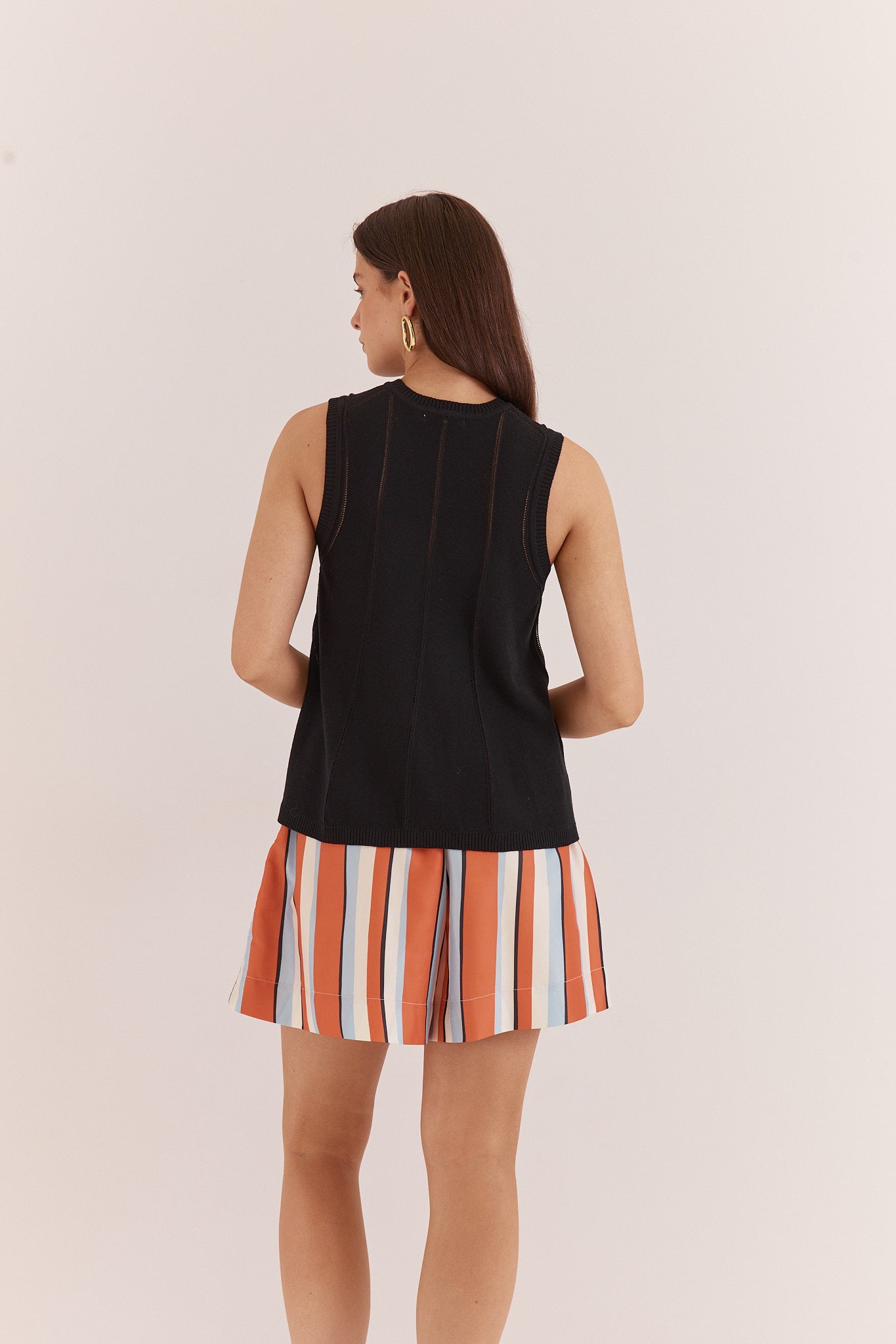 Sass Clothing Sarah Relaxed Short (Multi Stripe Print)