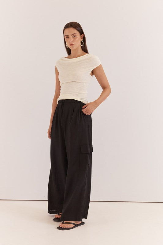 Sass Clothing Talia Jersey Top (Cream)