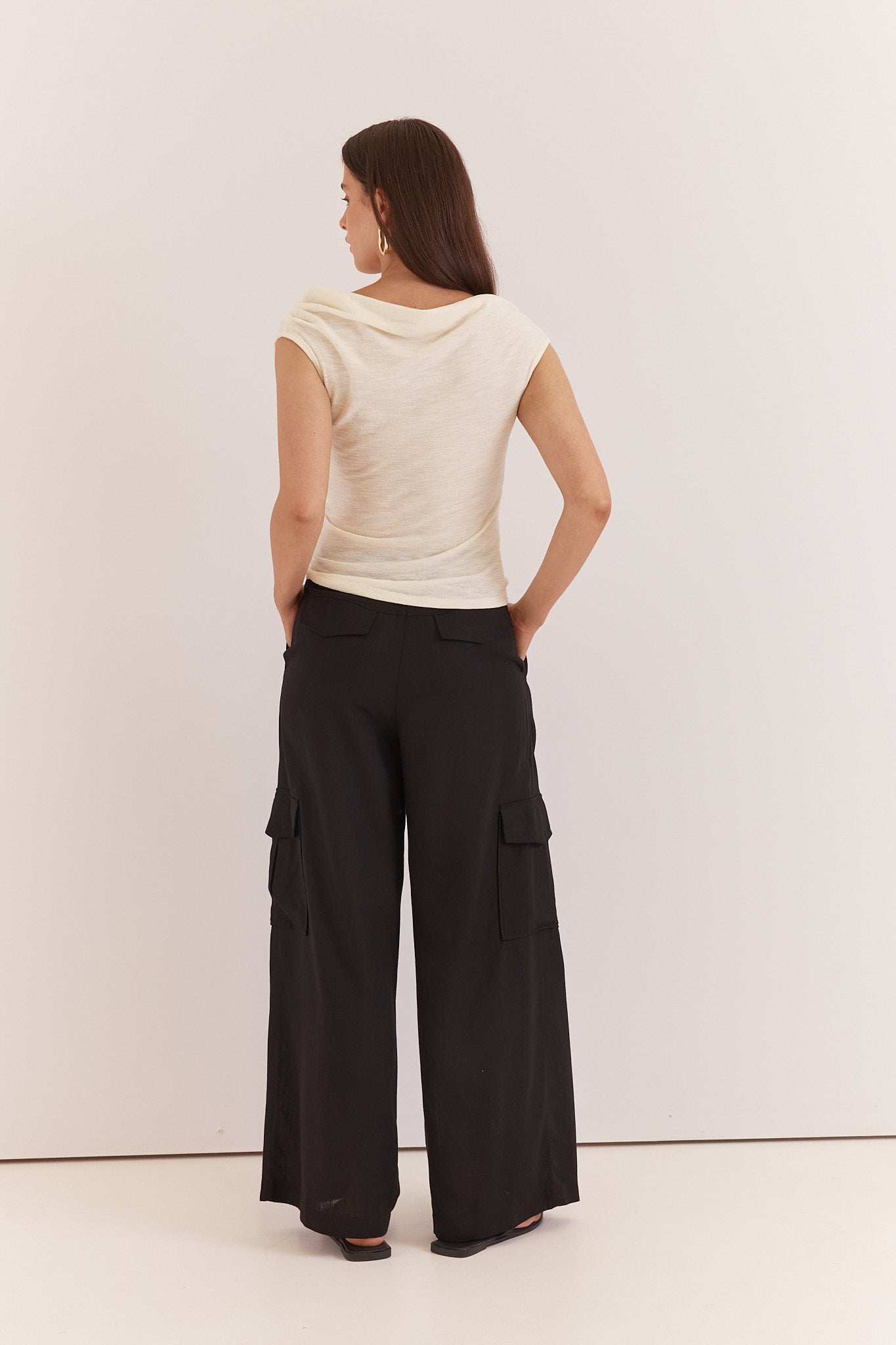 Sass Clothing Talia Jersey Top (Cream)