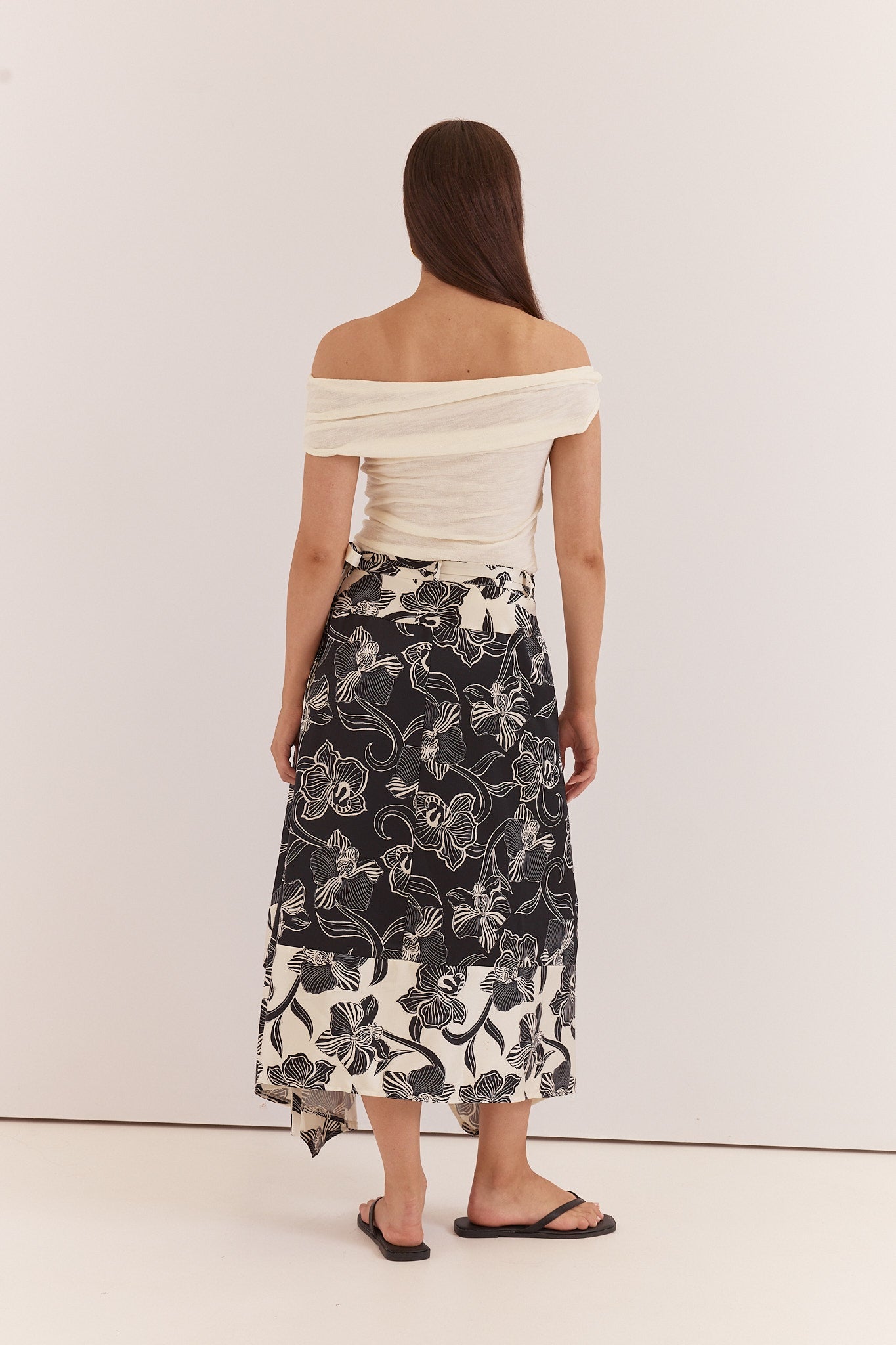 Sass Clothing Maribel Asym Wrap Skirt (Snap Dragon)