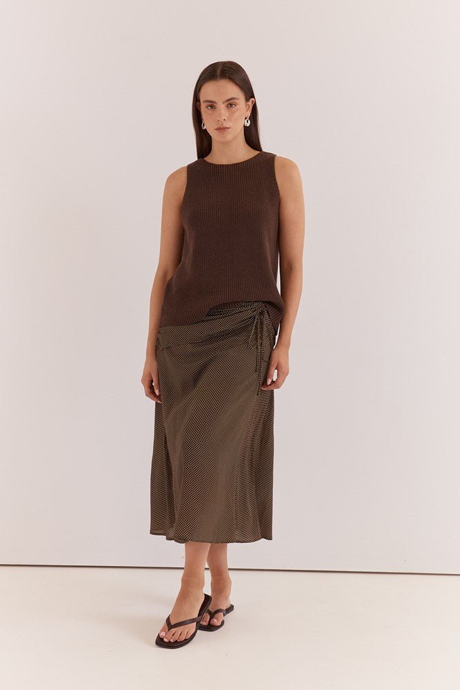 Sass Clothing Kiani Knit Tank (Chocolate)