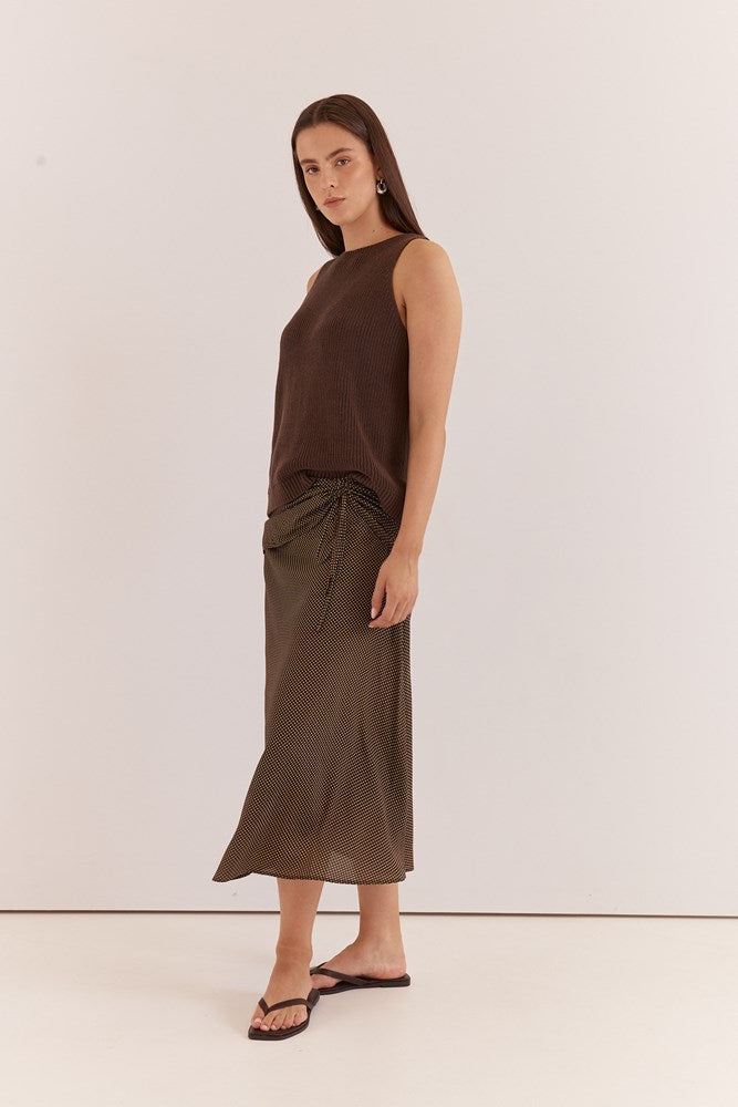 Sass Clothing Kiani Knit Tank (Chocolate)