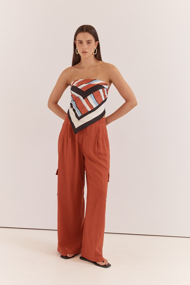 Image of Accessories. Product name - Isa Scarf in Multi Stripe Print colour by brand - Sass Clothing