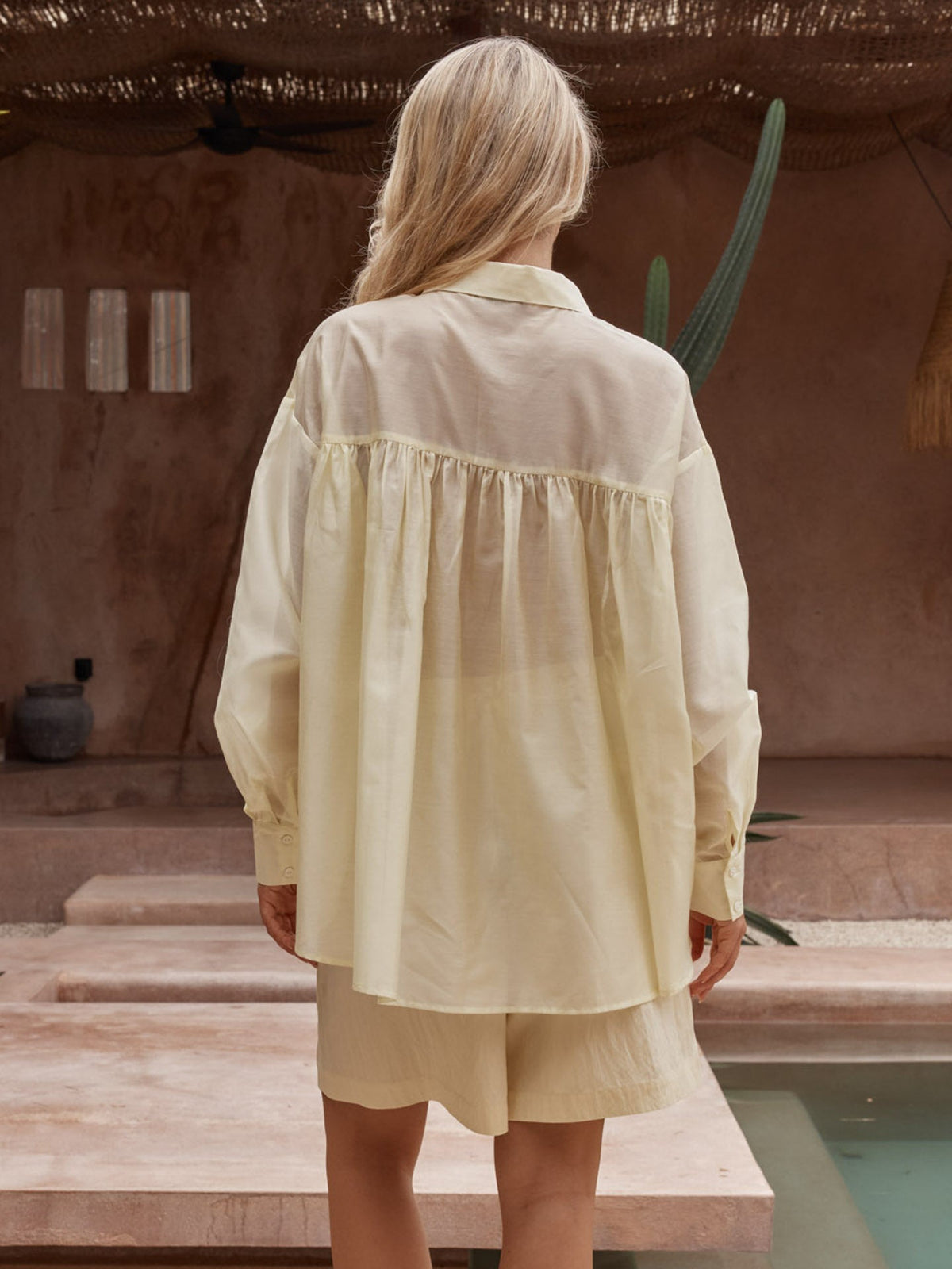 Sass Clothing Val Oversized Shirt (Lemon)