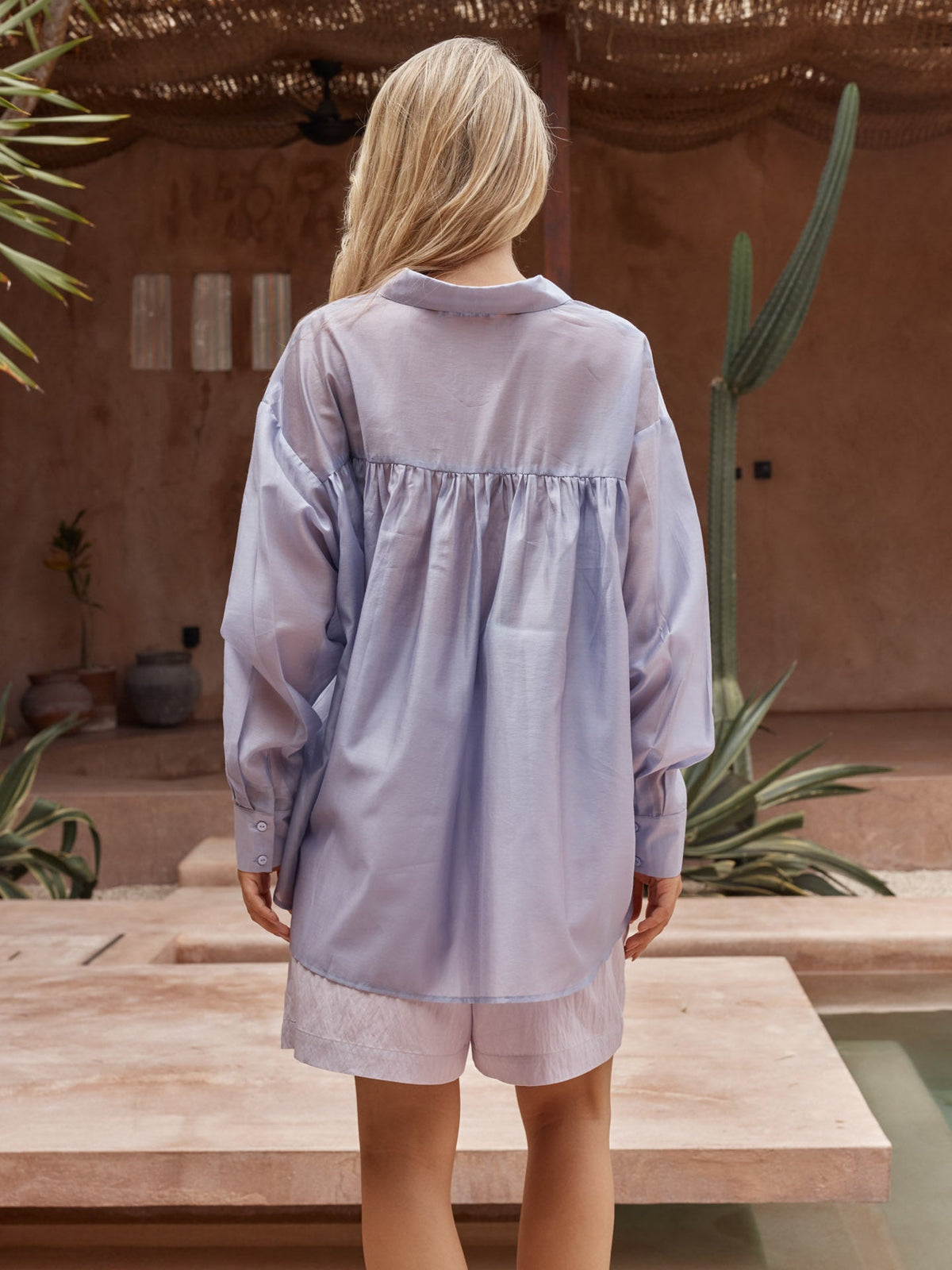 Sass Clothing Val Oversized Shirt (Lilac)