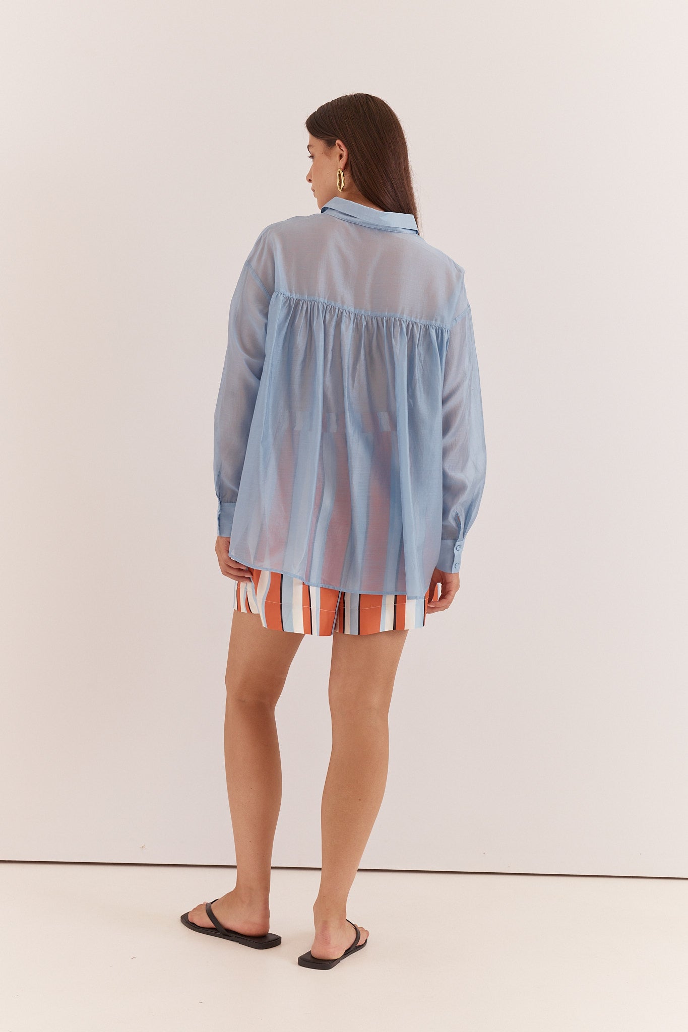 Sass Clothing Val Oversized Shirt (Pale Blue)