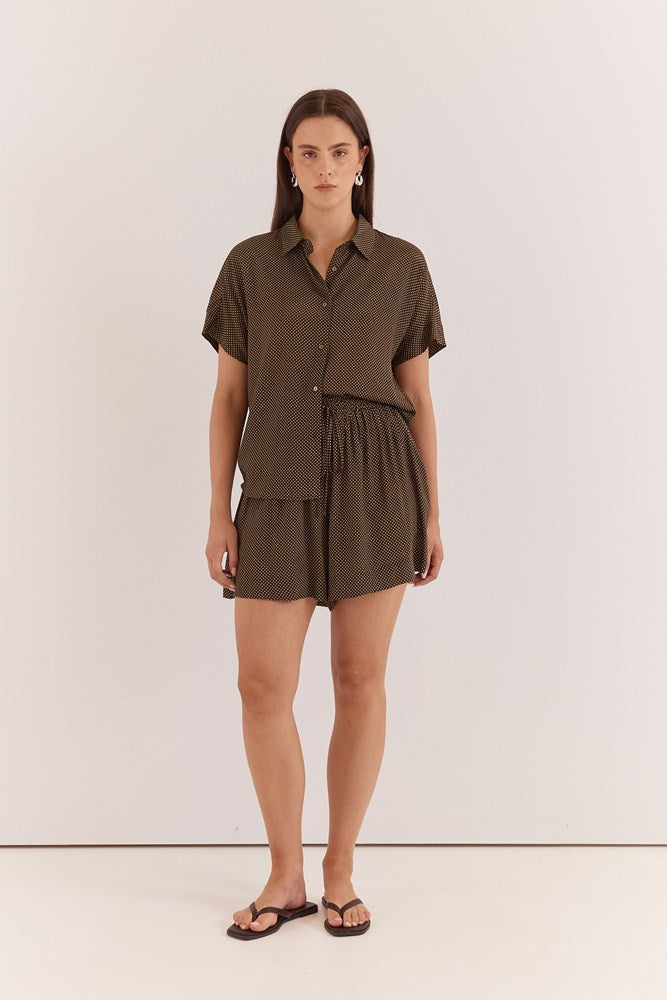 Sass Clothing Lune Relaxed Short (Micro Dot)