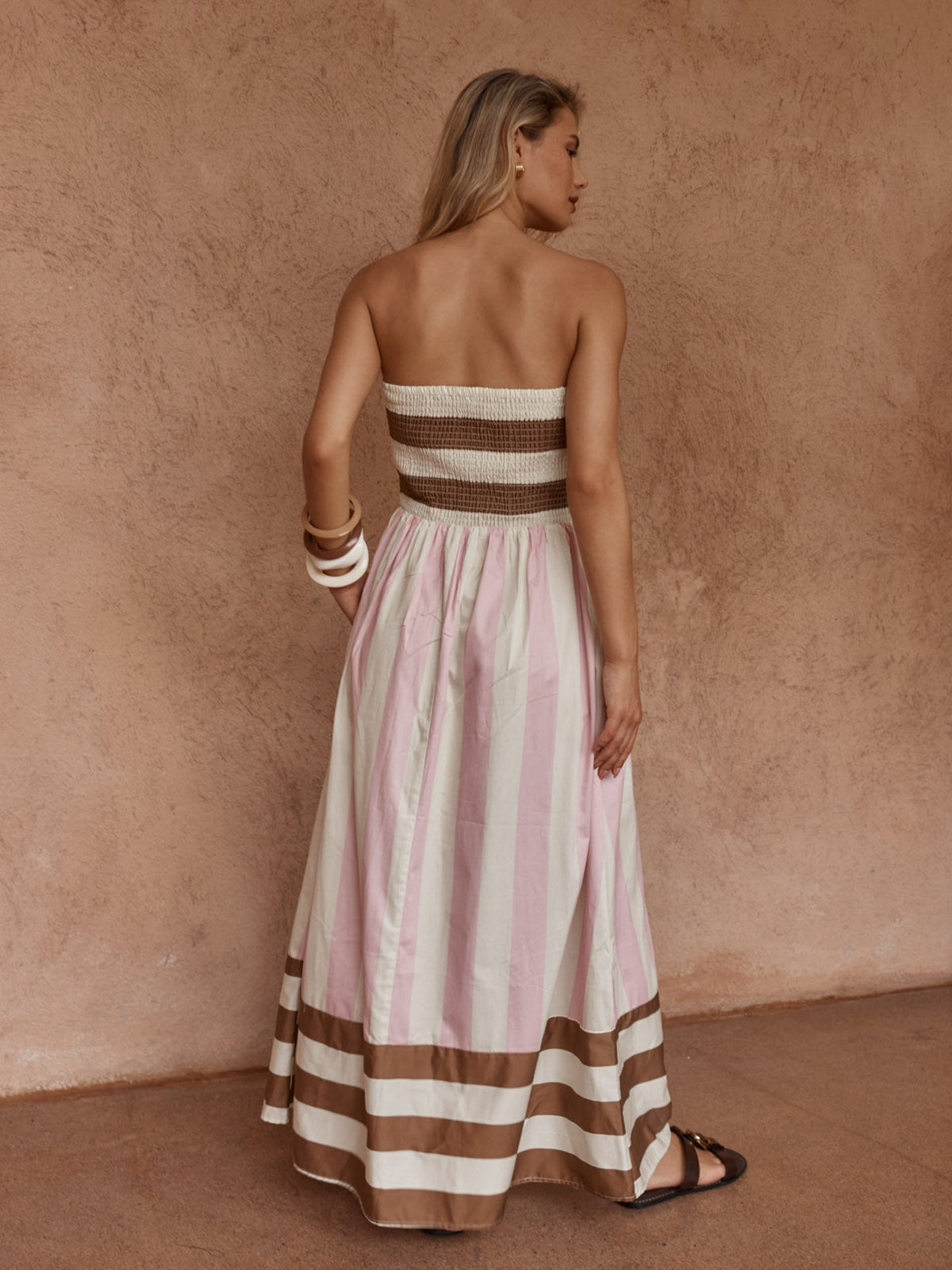 Sass Clothing Nea Spliced Strapless Dress (Neapolitan)