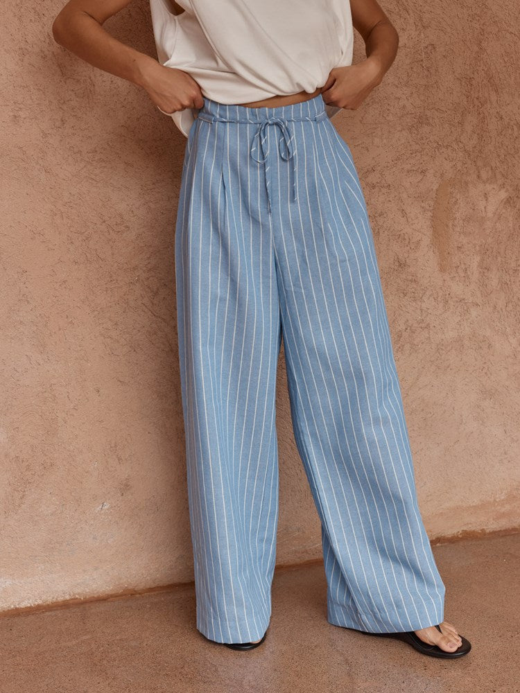 Sass Clothing Beth Tailored Pant (Blue White)