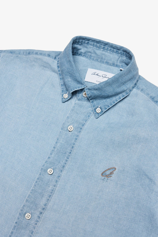 Image of Shirts. Product name - Kane Light Blue Casual shirt in Blue colour by brand - Anthony Squires