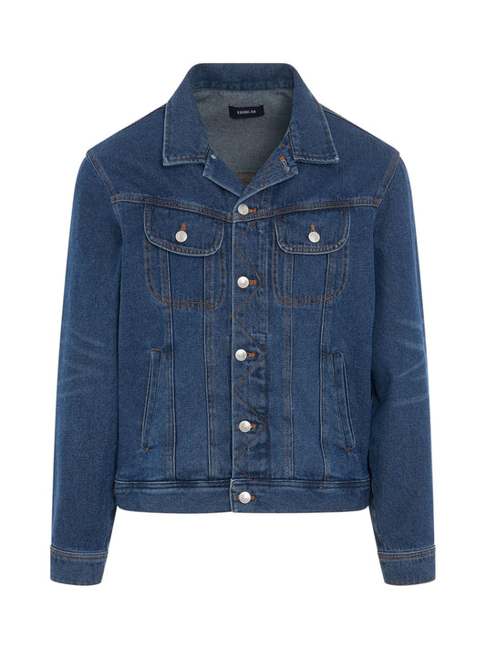 Image of Coats & Jackets. Productname: EGONLAB Eat Me Denim Jacket in BLUE colour by brand - EGONLAB