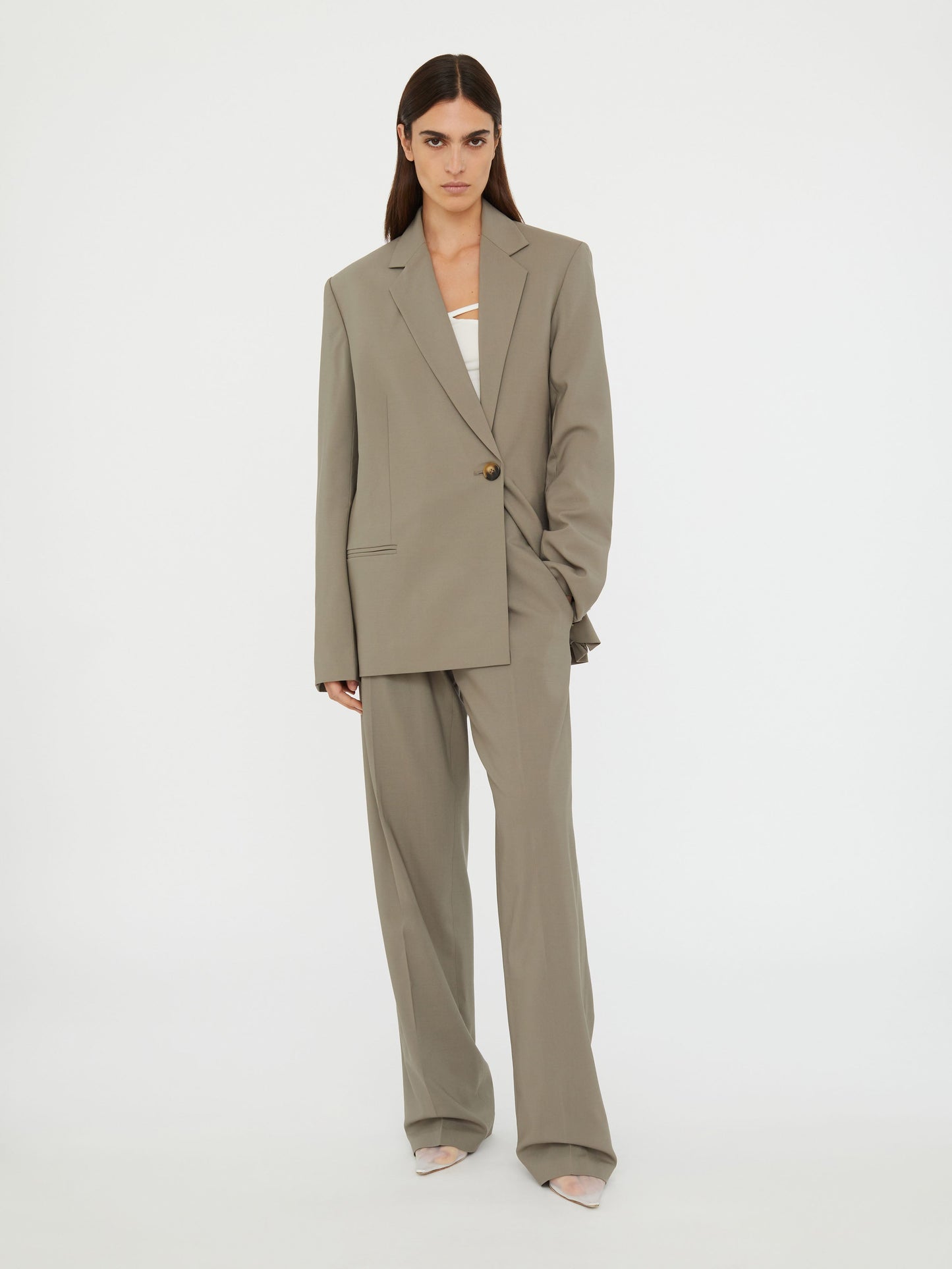 Christopher Esber Release Wool Blazer (Eucalypt)