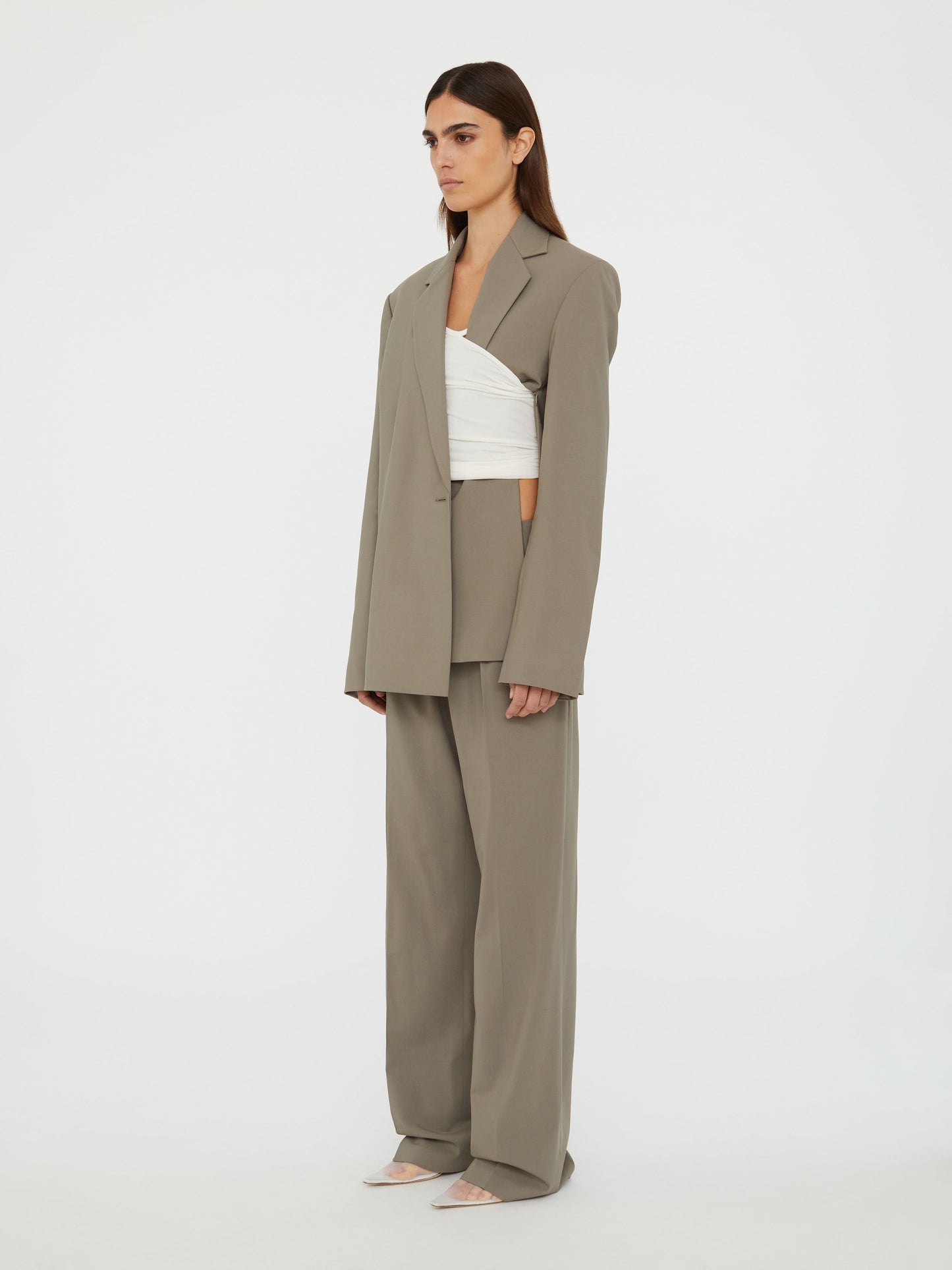 Christopher Esber Release Wool Blazer (Eucalypt)