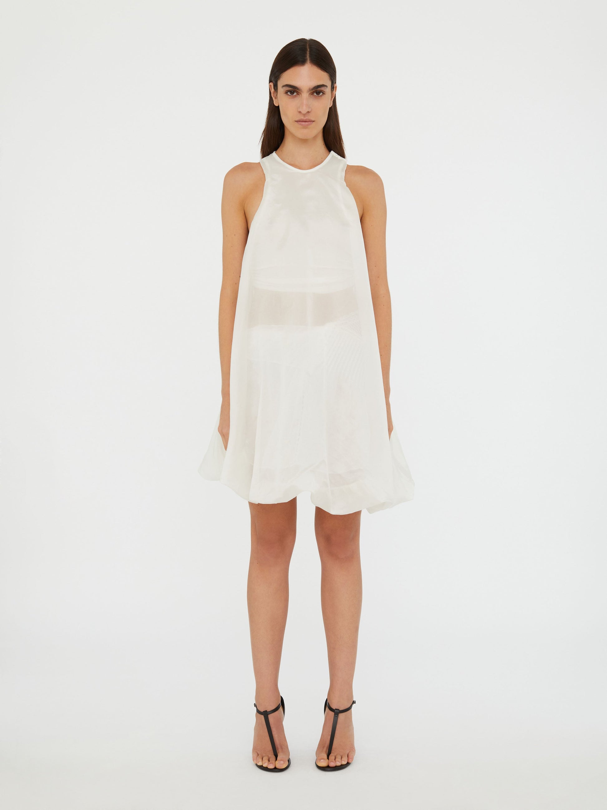 Image of Dresses. Product name - Vapour Separation Tank Dress in White colour by brand - Christopher Esber
