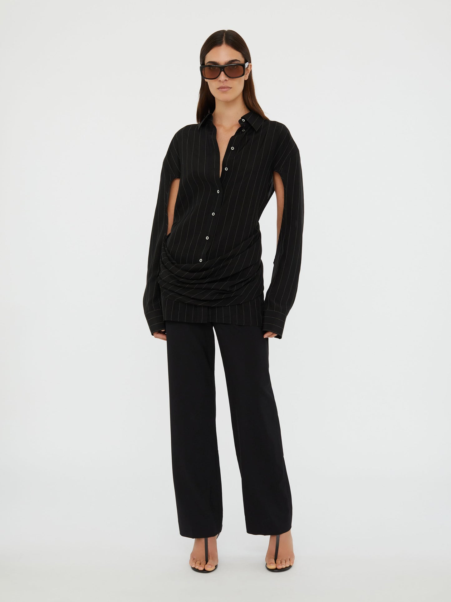 Christopher Esber Crossover Drape Shirt (Ecru)