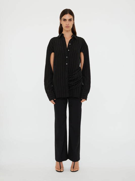 Christopher Esber Crossover Drape Shirt (Ecru)