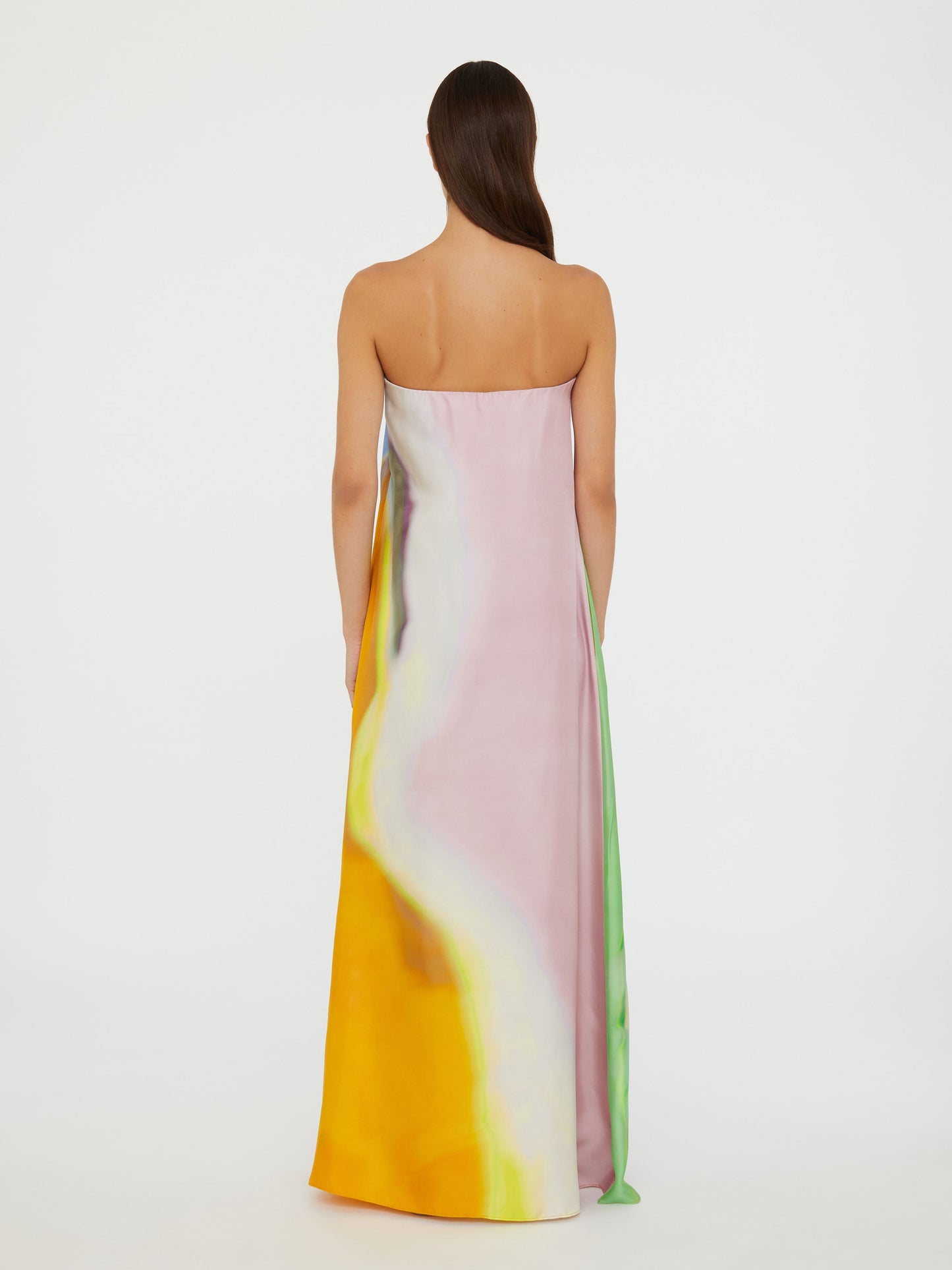 Christopher Esber Aura Silk Strapless Dress (Print)