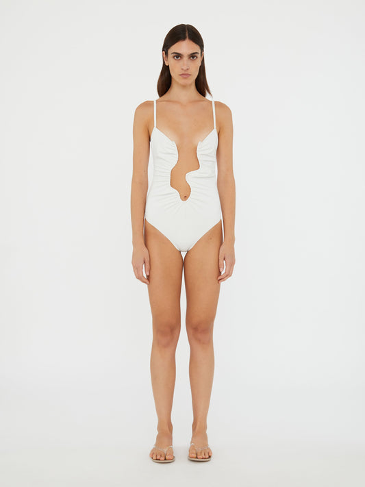 Image of Swimwear. Productname: Christopher Esber Salacia One Piece in White colour by brand - Christopher Esber