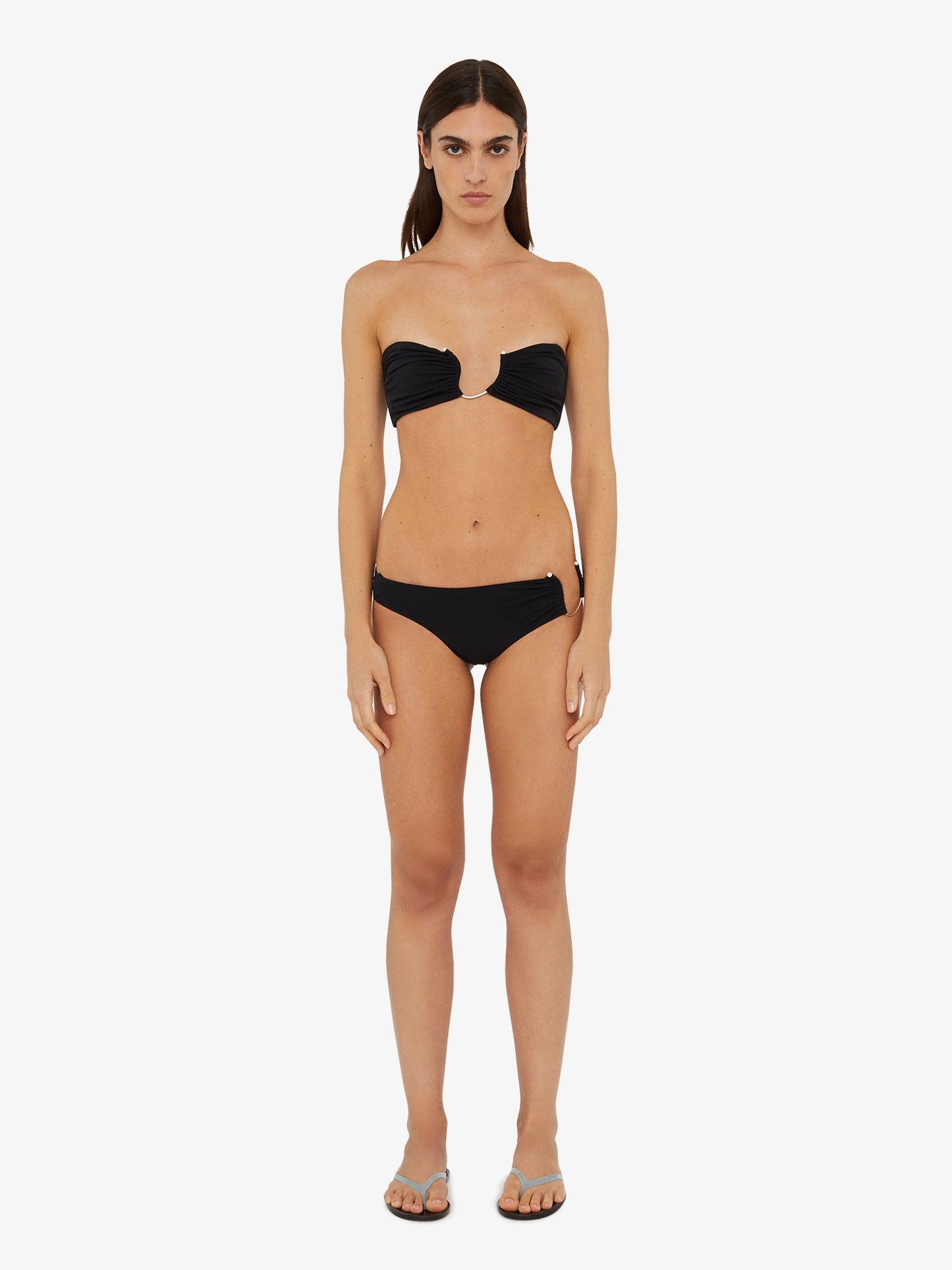 Christopher Esber Ruched Crescent Side Brief (Black)