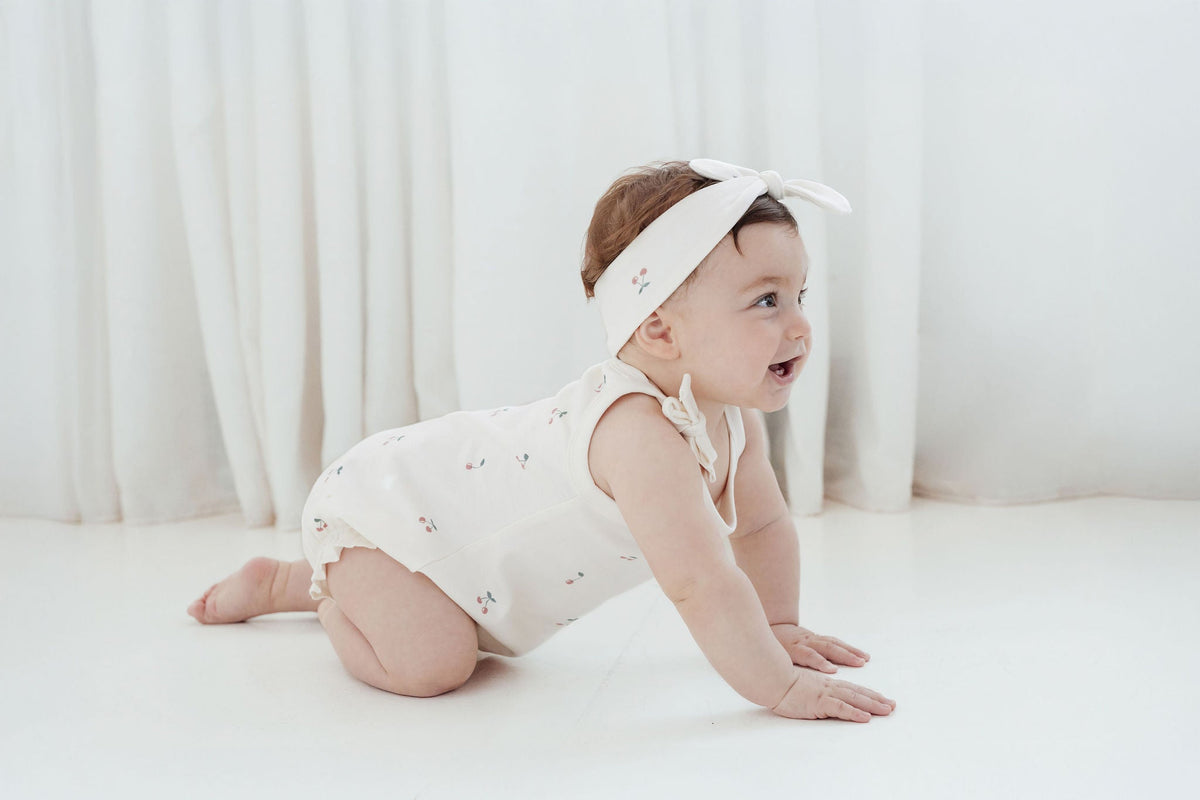 Cherry Bubble Tie Romper