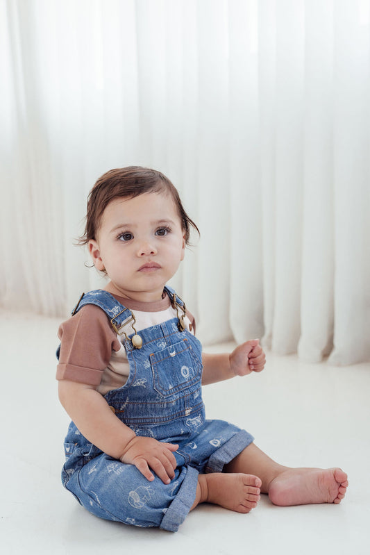 Mid Denim Safari Overalls