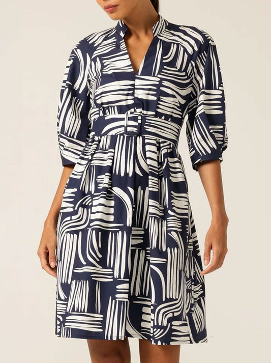 Image of Dresses. Productname: SACHA DRAKE ADELE SHIFT DRESS in Navy White colour by brand - Sacha Drake Pty Ltd