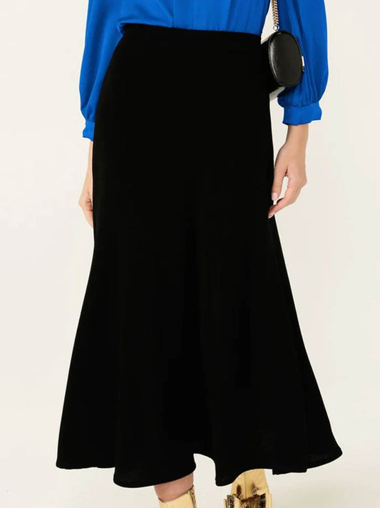 Image of a model wearing Skirts. Productname: Sacha Drake Angie A-Line Skirt in Black colour by brand - Sacha Drake