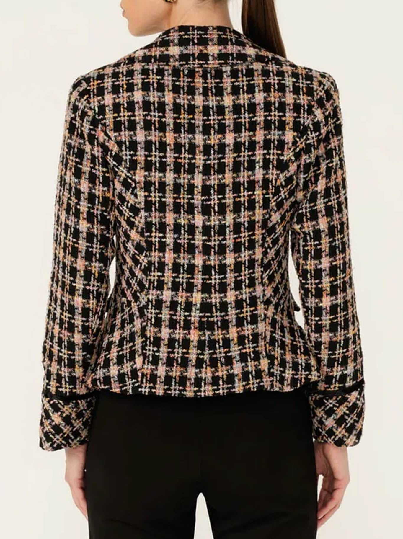 SACHA DRAKE AUDREY JACKET (Black/Blush Check)