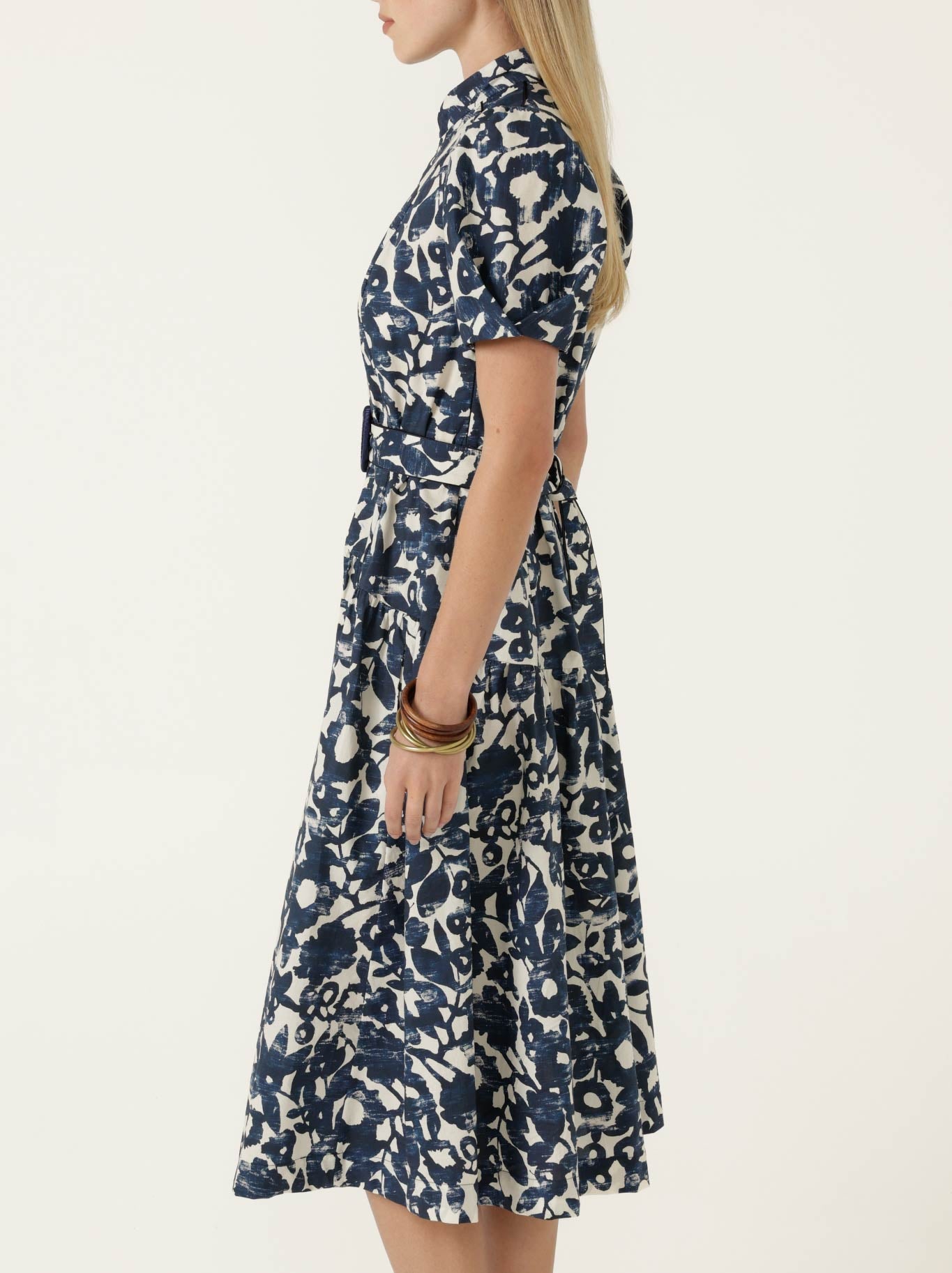 SACHA DRAKE BATEAU SHIRTMAKER DRESS (Navy Ecru)